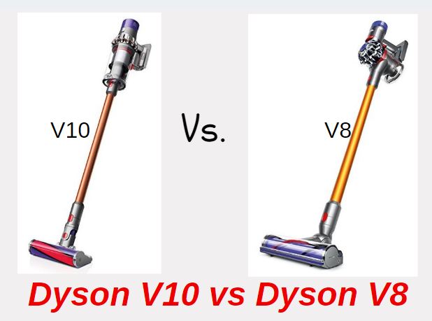 Dyson V10 vs V8 - Dyson V8 vs V10 - Infographic